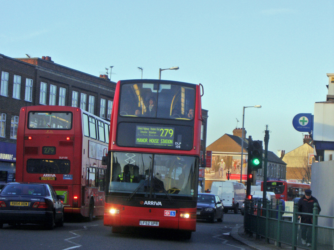 London - Red bus on Enfield Road